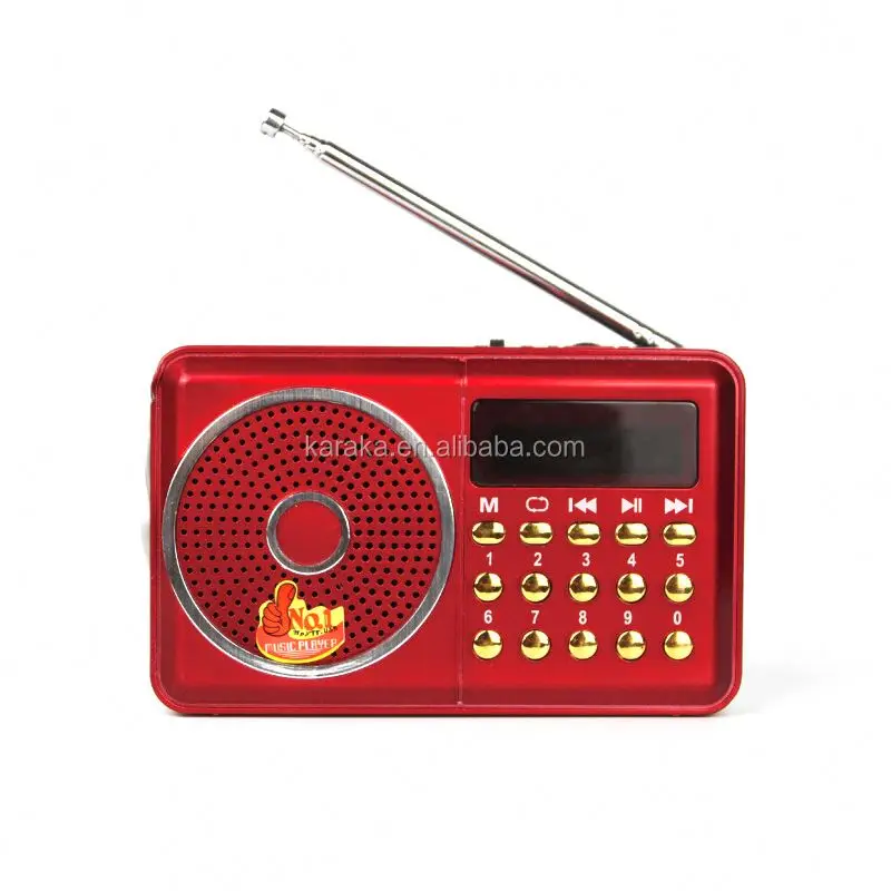 2024 Factory Price 077U manufacture hot selling pocket home mini radio Portable FM sound complete bands receive