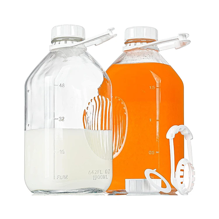 Wholesale custom logo empty milk bottle 1900ml milk glass bottle large capacity water bottles