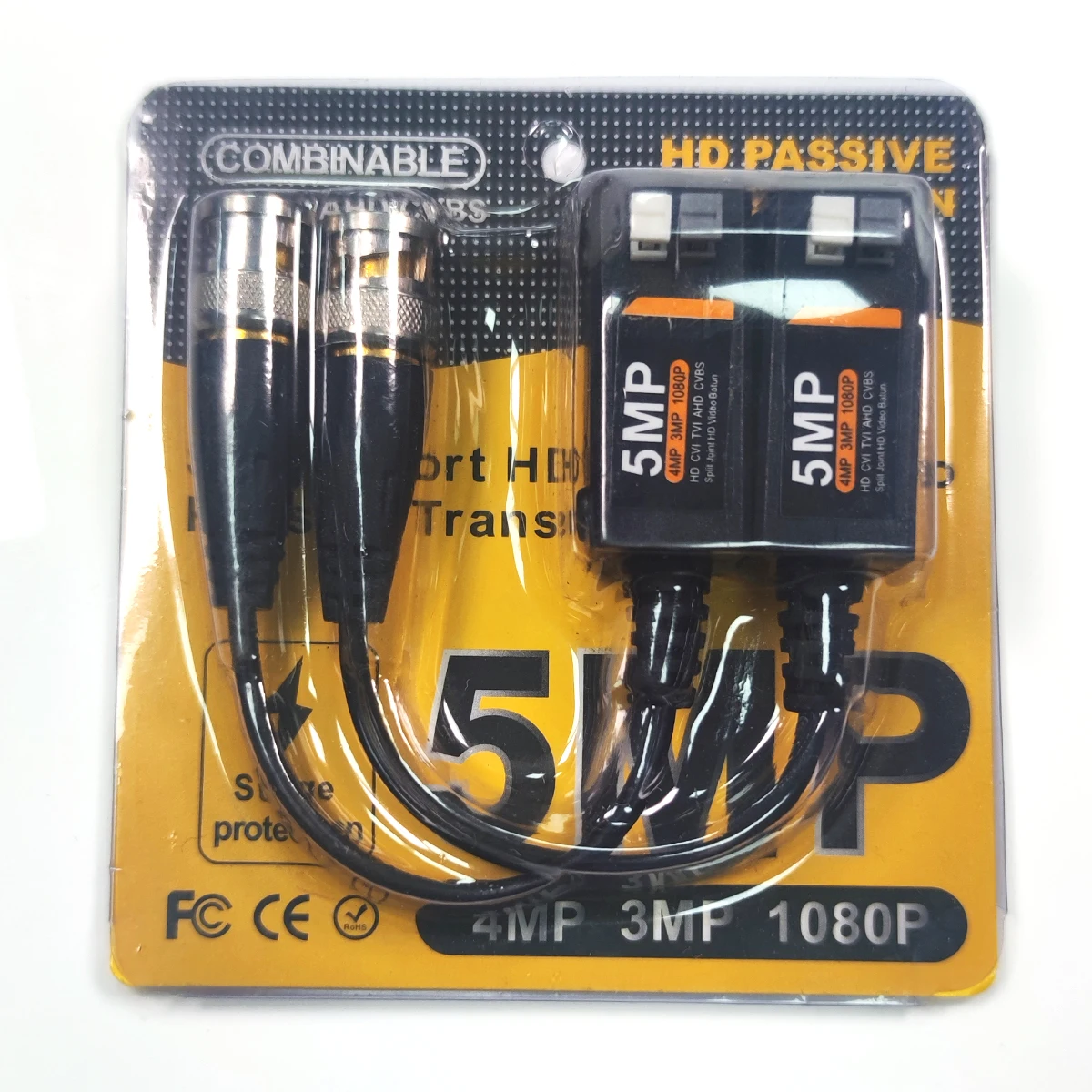 HOT SELL HD 1080p 5mp 8mp video balun connector Twisted Pair balun for cctv Surveillance Security System