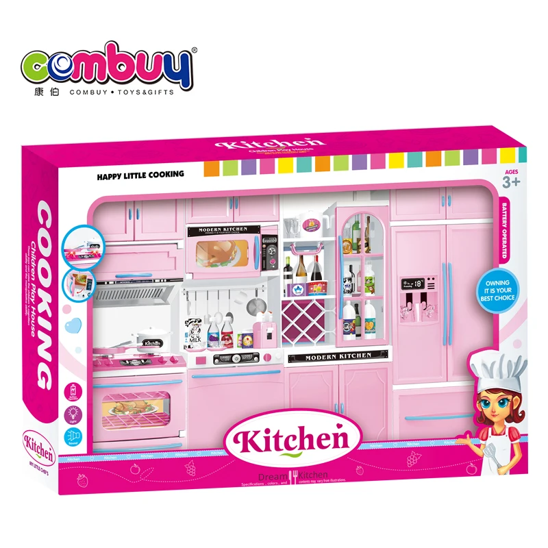 Ambry children cooking play light sound mini kitchen toy set