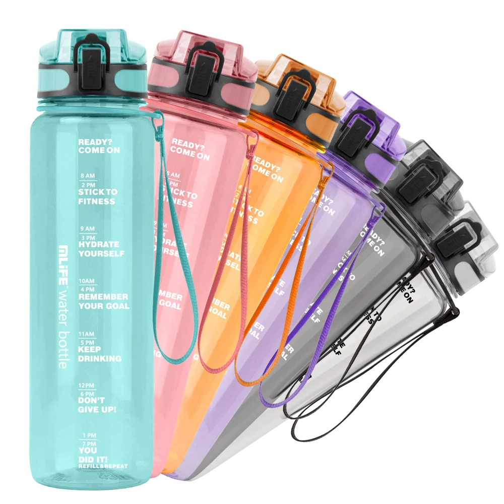 1L large size storage container custom bpa free plastic water bottles squeeze sport water bottle outdoor gym yoga sport bottle