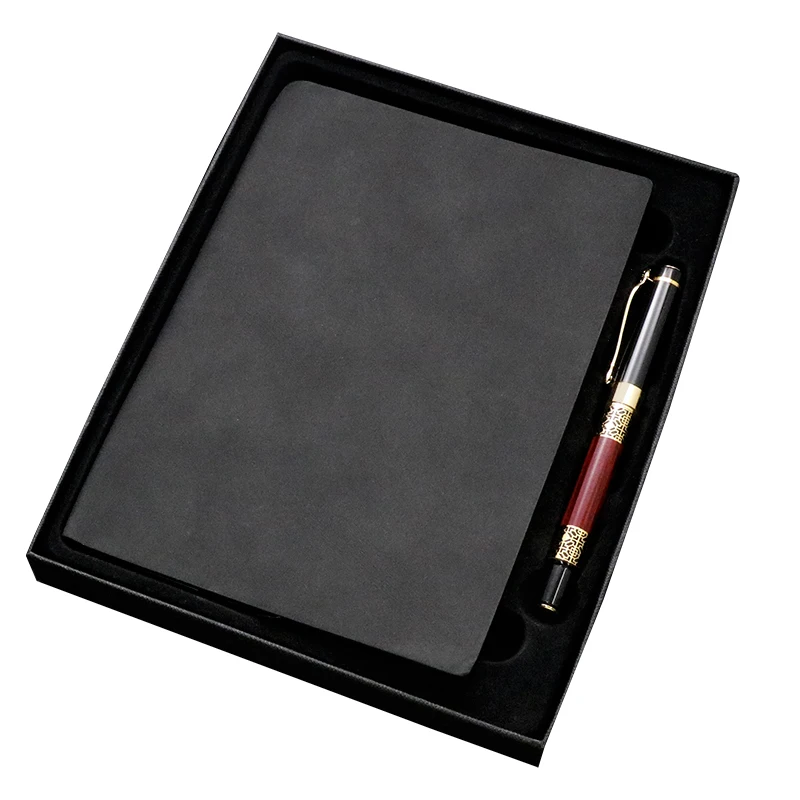 Роскошный рабочий блокнот из замши и кожи, классический одноклассный Heeton Fsc Экологически чистая крафт-бумага, недорогие дизайны, может лазерный логотип