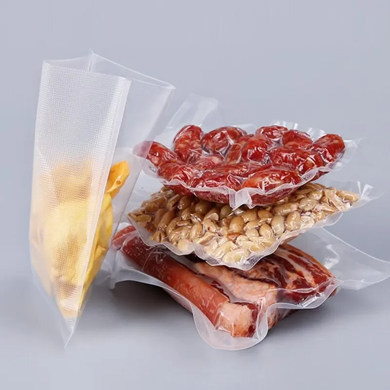 Wholesale 3-Side Seal Vacuum Storage Bag Moisture-Proof and Food-Grade for Meat Seafood Packaging with Gravure Printing