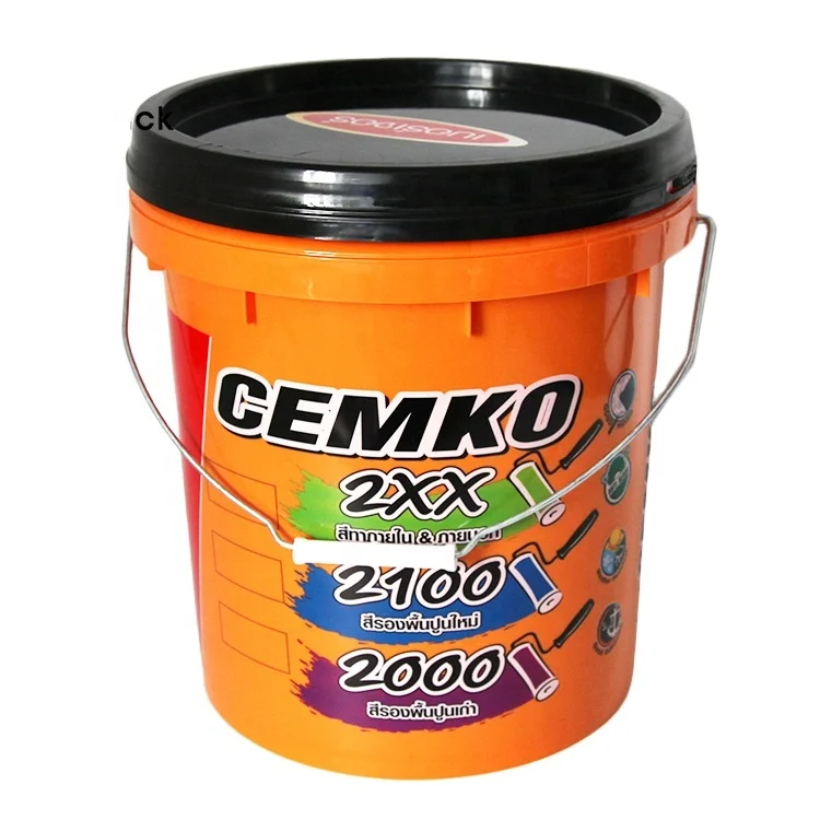 Пластиковые краски 15 литров/16 литров, 18 литров, круглые пустые ведра с крышками, с печатной этикеткой в форме