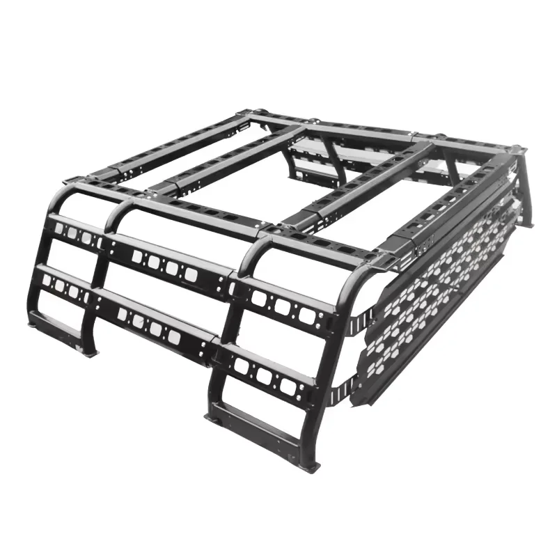 Manufacturer Pickup Trunk Bed Rack Car Roof Top Steel Roll Bar Luggage Rooftop Tent Rack Universal for Hilux Vigo Navara Ranger