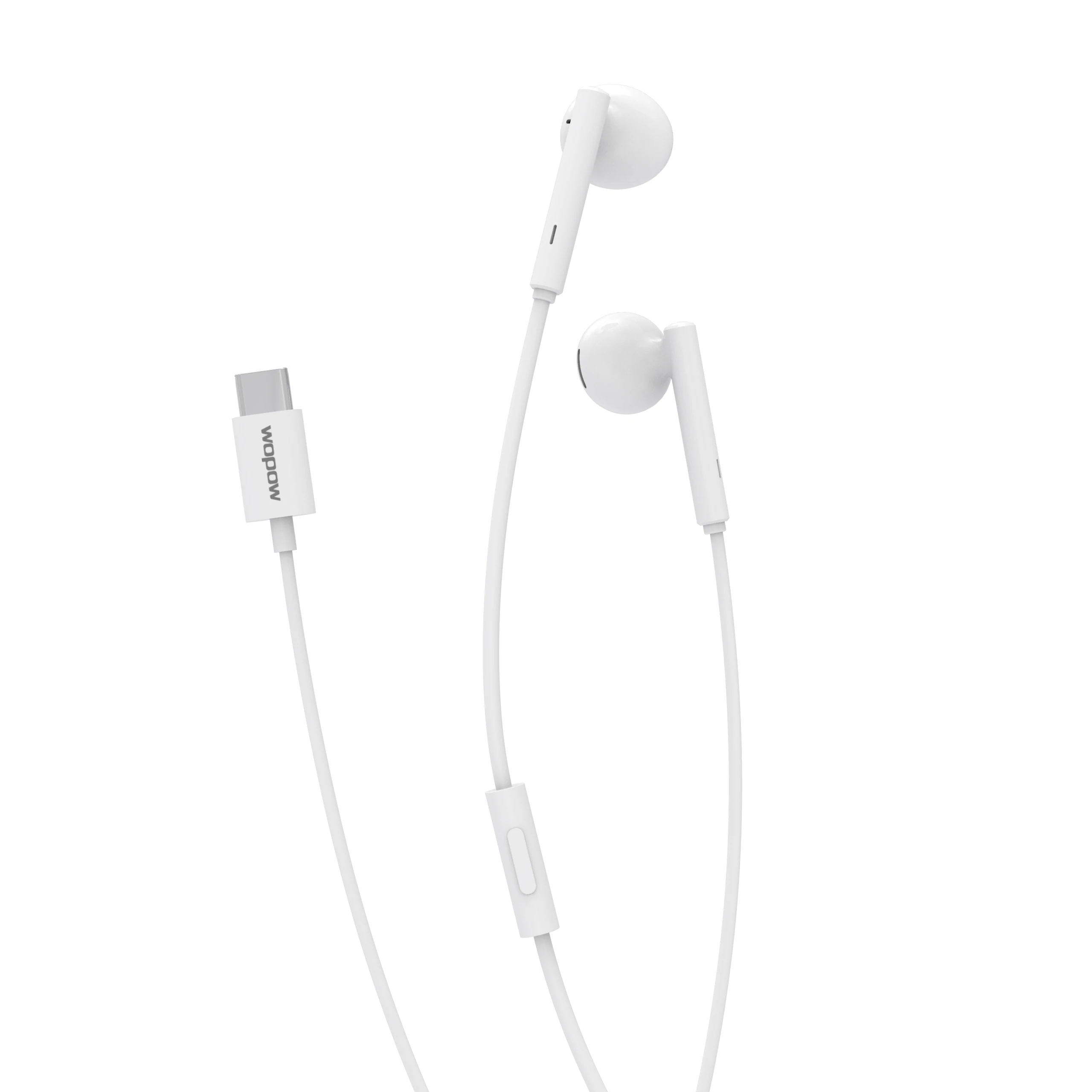 WOPOW WE05 High Quality Cheap Price Mobile Phone Accessories Stereo Hifi Mic Headphones Type C Earphone With Microphone Wired