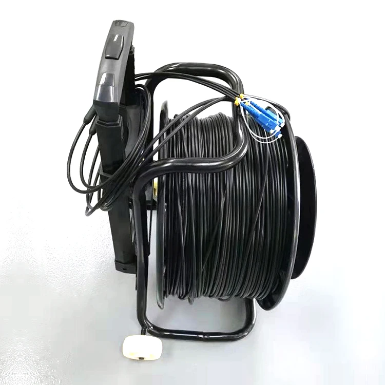 SM G657A LC/UPC-LC/UPC Military Tactical Armoured Fiber Optic Patch Cord with Cable Reel