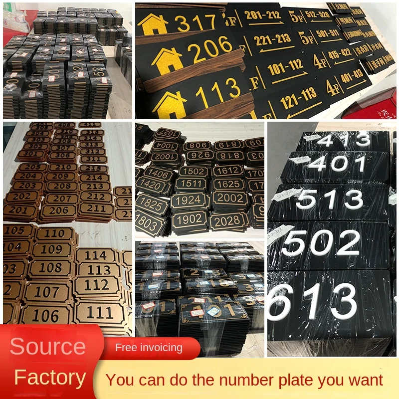 Brass House and Room Number Plate Private Organizational Plate for Home Hotel or Homestay