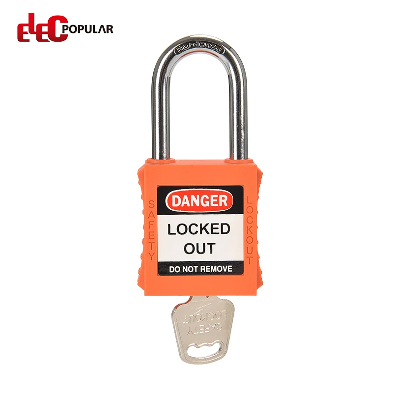 Elecpopular 38mm Steel Shackle safety padlock with Keyed Alike and Master Keyed for Industrial lockout-tagout padlock