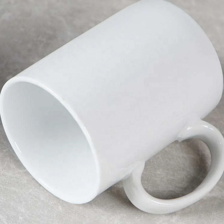 Customized Logo Cheap Pure White Porcelain 175ML Coffee Milk Cup With Handle