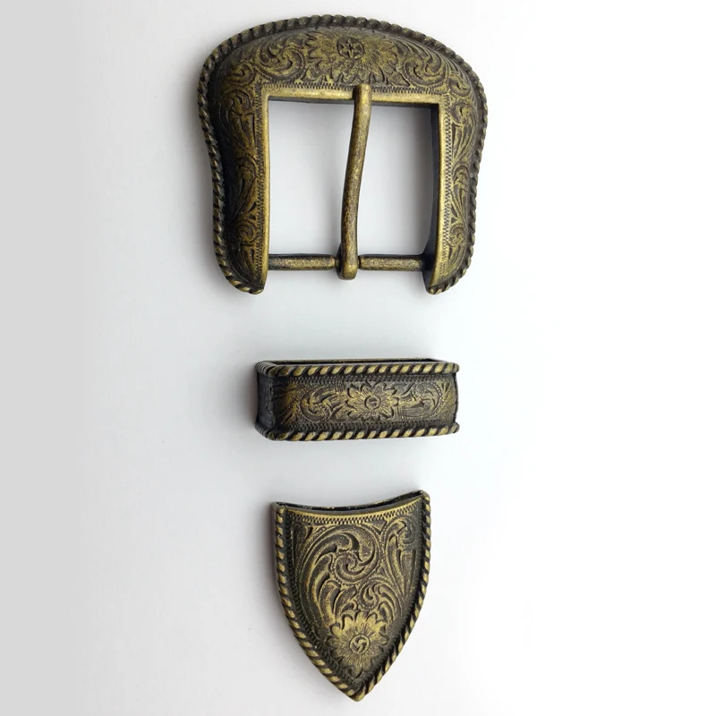 Vintage Western Belt Buckles Factory 3 Piece Buckle Sets