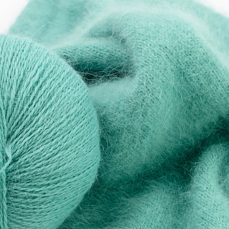Super Soft High Tenacity Anti-Static Angora Goat and Rabbit Wool Blended Yarn for Embroidery Use