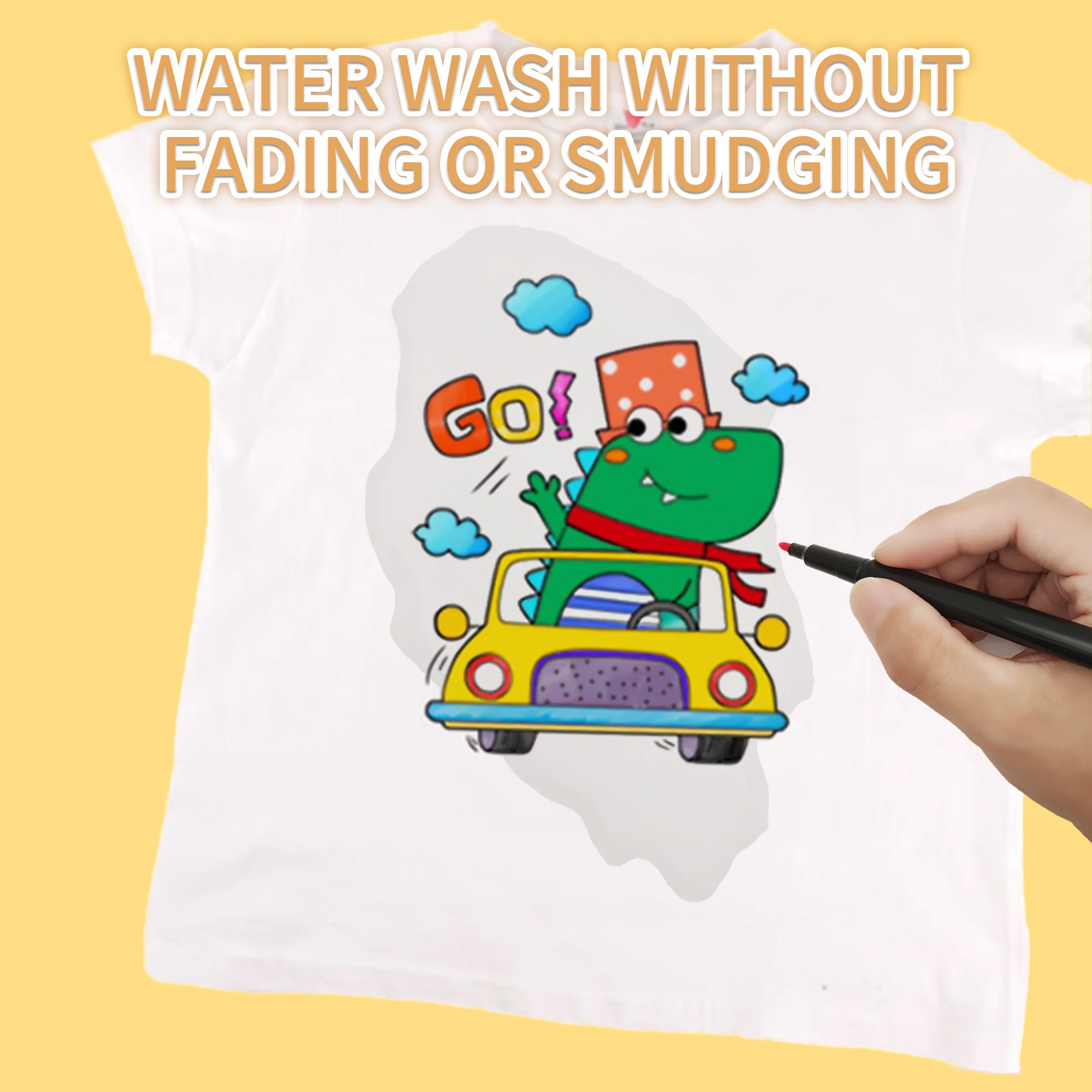 24 Colors Logo Custom Fabric Paint Markers Pen DIY Permanent Marker