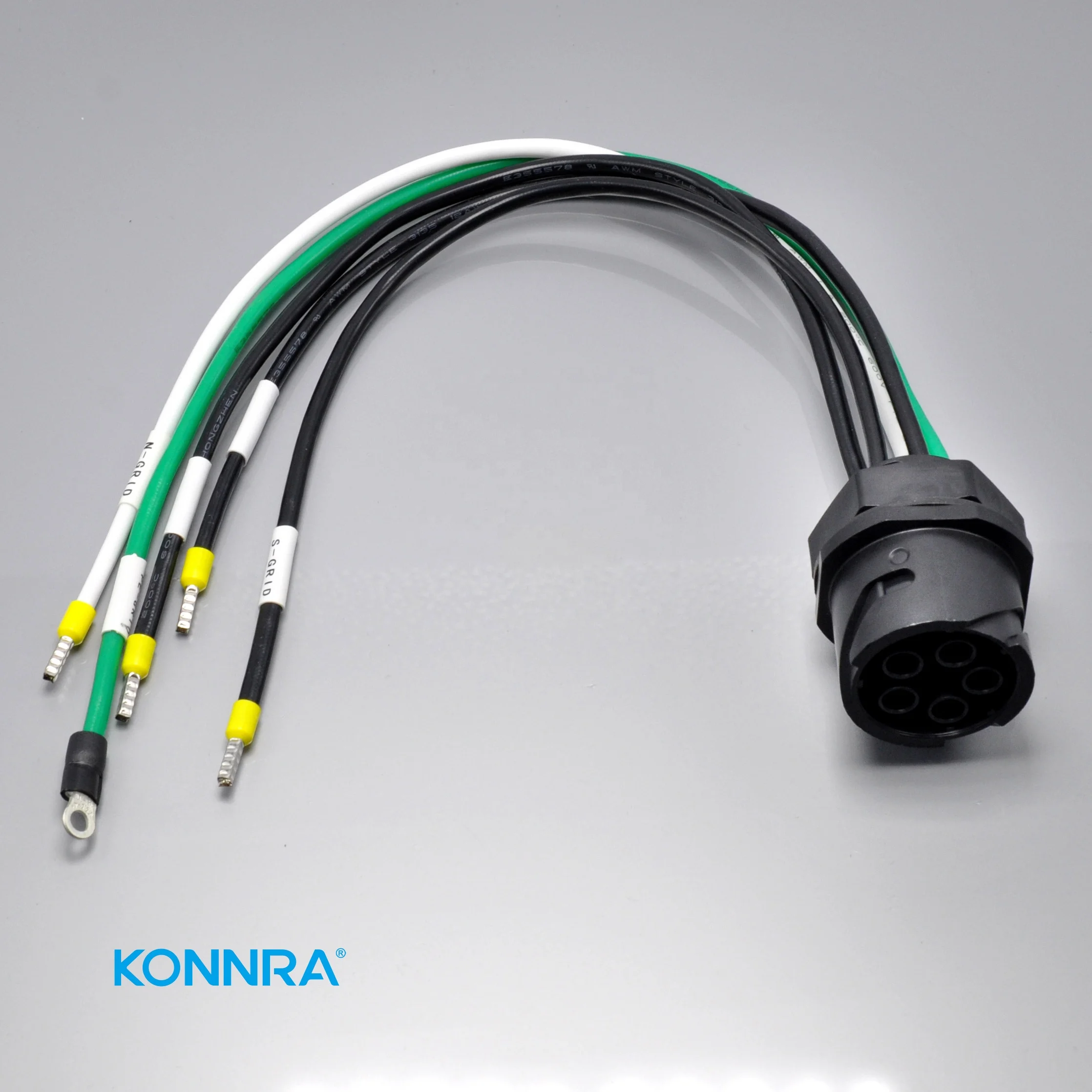 Custom Female Male 5 Core Wire Harness Cable Assembly Electrical Power Cable Wiring Harness For Car