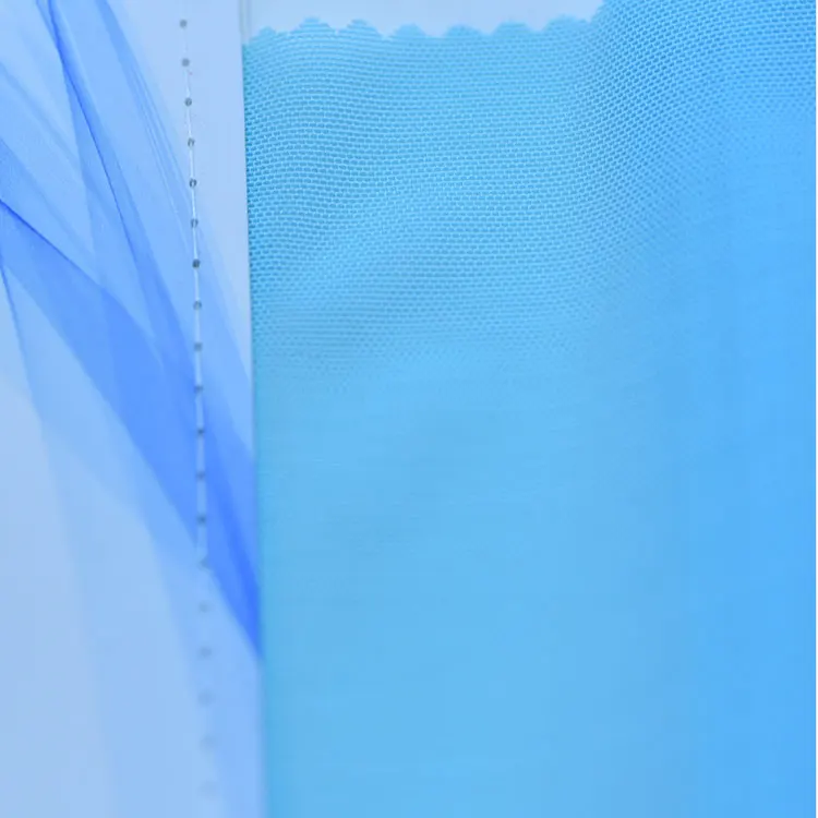 
mesh fabric for sportswear moisture wicking quick dry ocean blue mesh knit sportswear sport tops t shirt bra fabric 