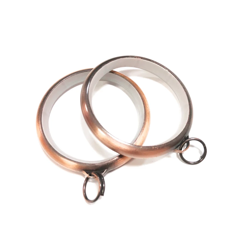 Solid Brass Metal Eyelet Curtain Rings Rustproof Drapery Rod Rings Strong Hooks Metal Clip Curtain Rings