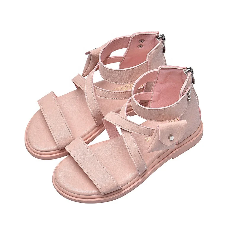 EVERTOP wholesale fashion design non slip high quality kids gladiator sandals for girls
