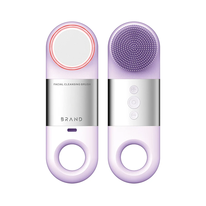 Sonic Facial Cleansing Brush New Design New Portable Skin scrubber Vibration Massager Cleansing Brush Silicone Facial Cleanser