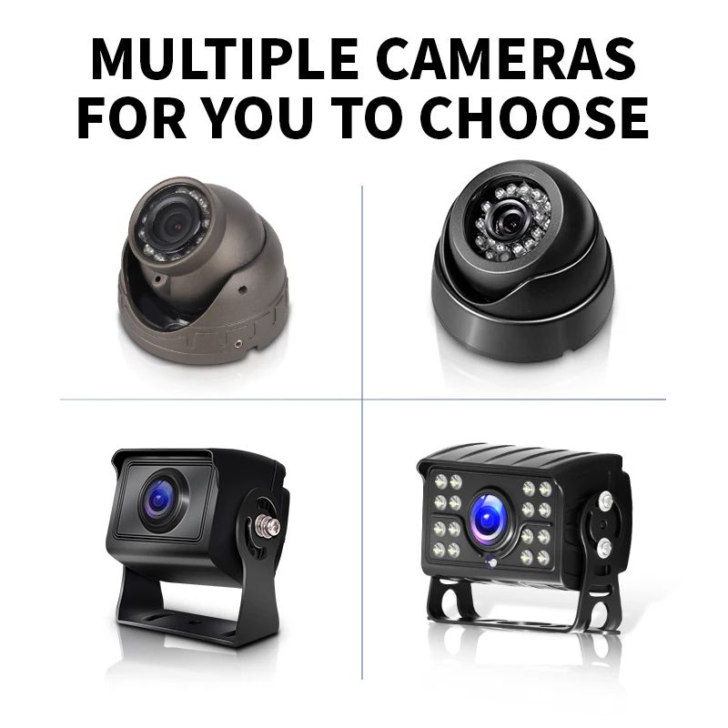 Car Black Box 2TB HDD Plus 128G SD 8CH MDVR For Heavy Duty Vehicle Mobile DVR 4G With Night Vision Car Camera