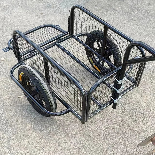 Utility small drawbar motorcycle bicycle bike cargo trailer