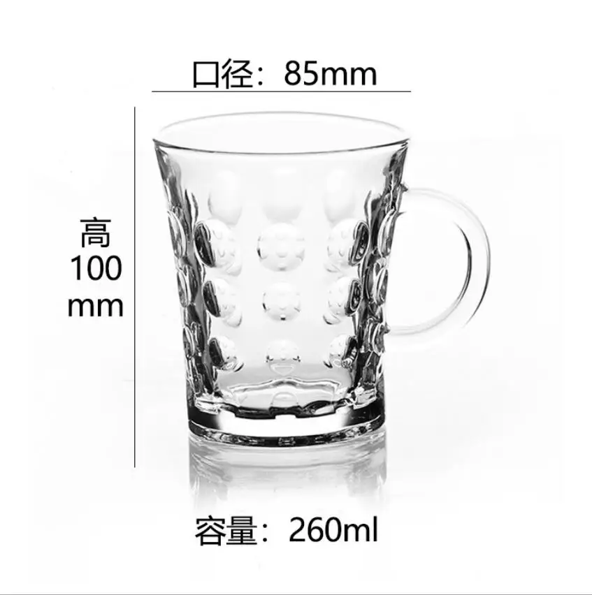 8oz 9oz 10oz 11oz cheap price factory wholesale beer glass cup with handle
