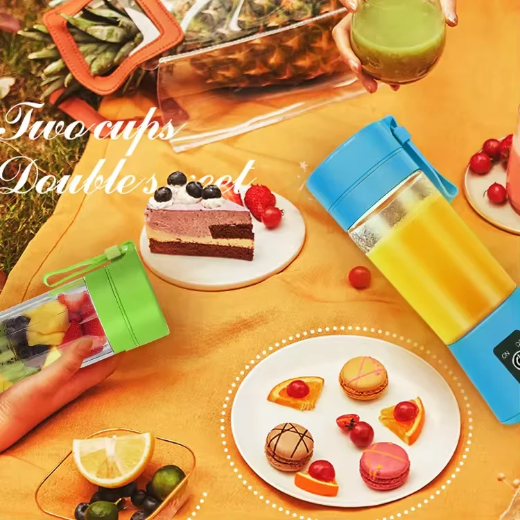 Mixeur Portable 400Ml Juice Blender Smoothie Mixer Type C Rechargeable Mini Blender Portable Tragbarer Mixer Handheld Juicer Cup