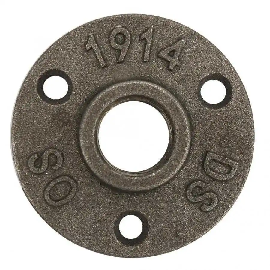 10Pcs Aluminum Alloy/Cast Iron 3 Holes 65mm DN15 Flange Pipe Base Thread Floor Flange Iron Cast Retro Faucet Flange Casting 1/2