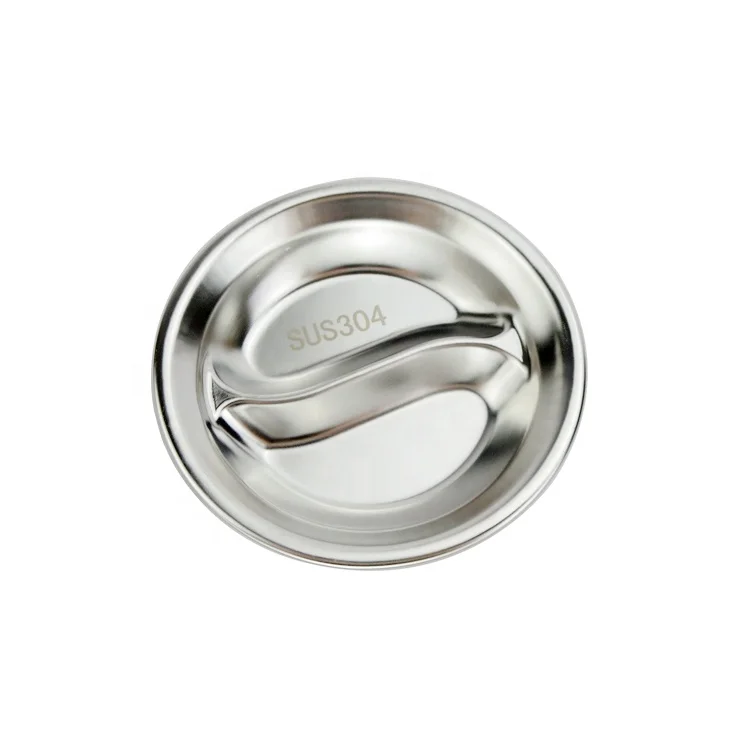 
18/8 Stainless steel 9 pcs dinner food plate sauce dish sets with rack serving for birthday/Christmas/holiday party restaurant 