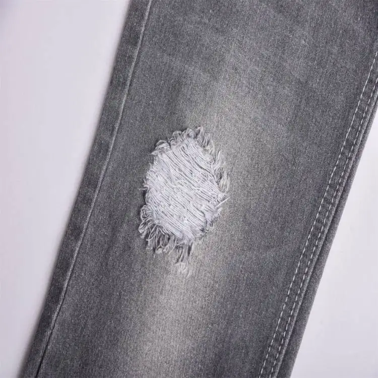 Recycled Cotton Heavy 10.9 Oz Cotton Spandex Slub Denim Fabric For Jeans