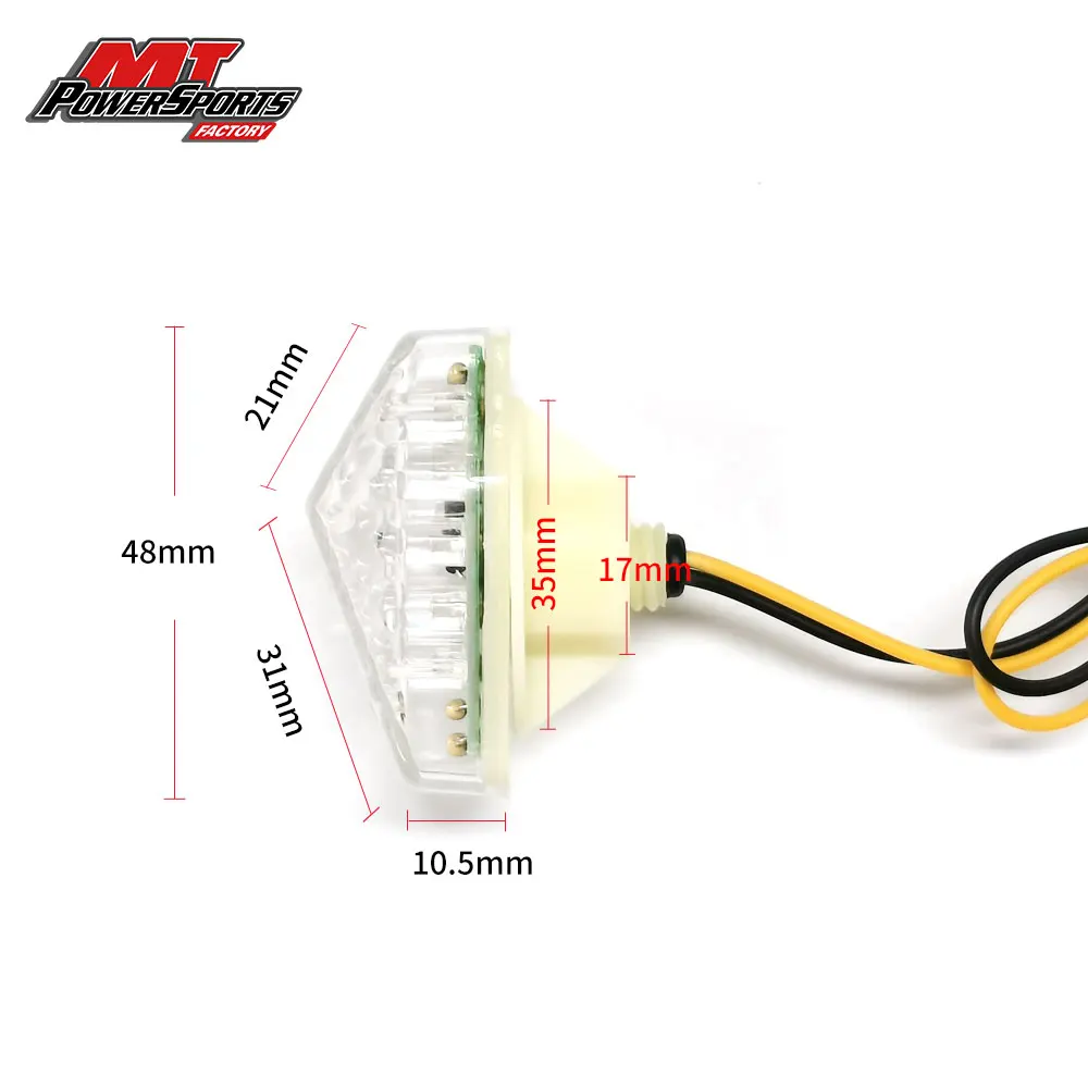 For Suzuki GSX-R600 GSX-S750 SV650 DRZ400 LTZ400 Motorcycle LED Flush Mount Turn Signals Flashing Lights Indicator