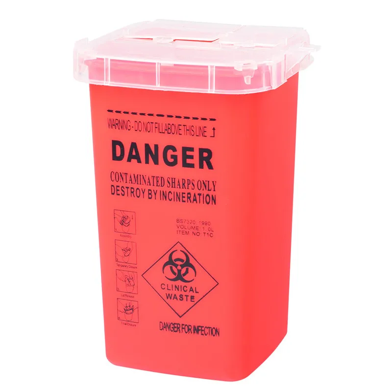 2024 New Design Portable Beauty NOVA Tattoo Syringes Needles Sharps Disposal Medical Biohazard Dangerous Goods Collection Box