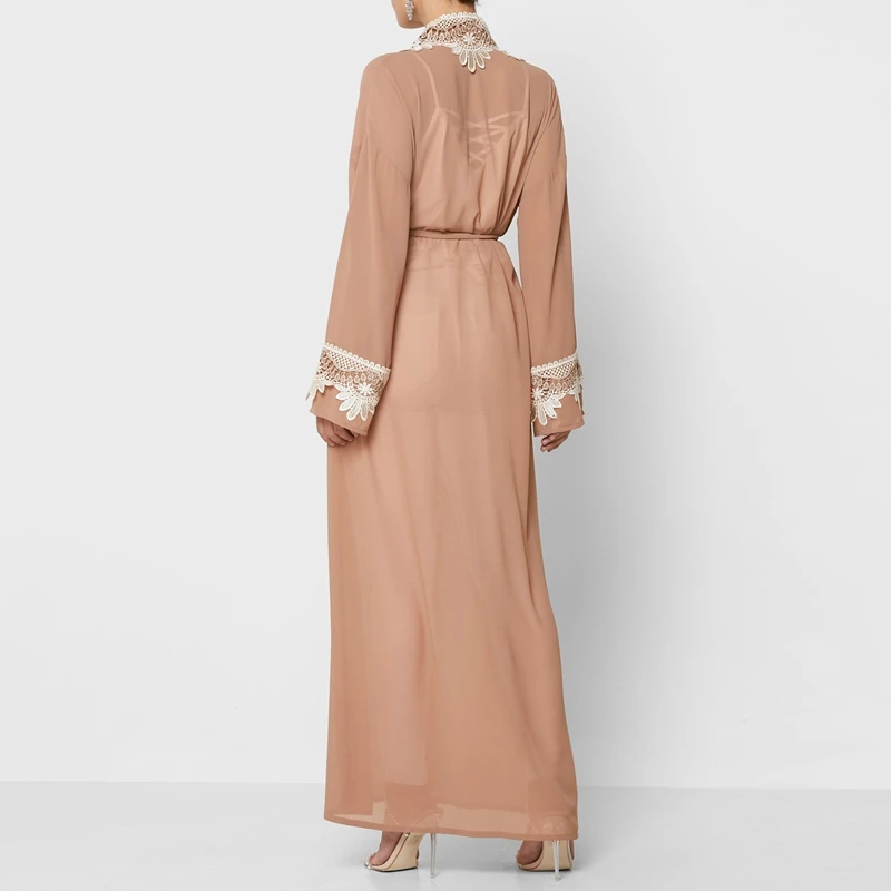 OEM custom design high quality ladies open abaya dubai pink fashion turkish robe embroidery abaya women muslim dress