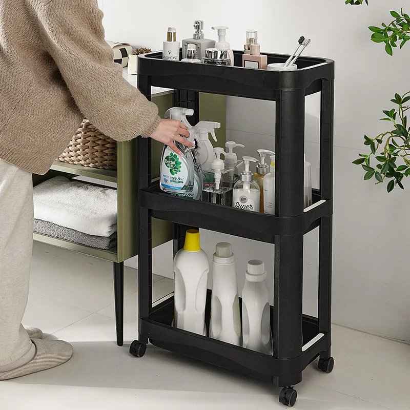 PP Plastic Multilayer Save Space Crack Shelf Bathroom Holder Removable Rack Kitchen Narrow Storage Racks Kitchen Organizer