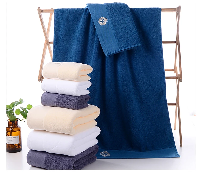 100% Cotton Luxury Hotel Towel Set Custom Logo Design Bath Towels High Quality With Premium Gift Box