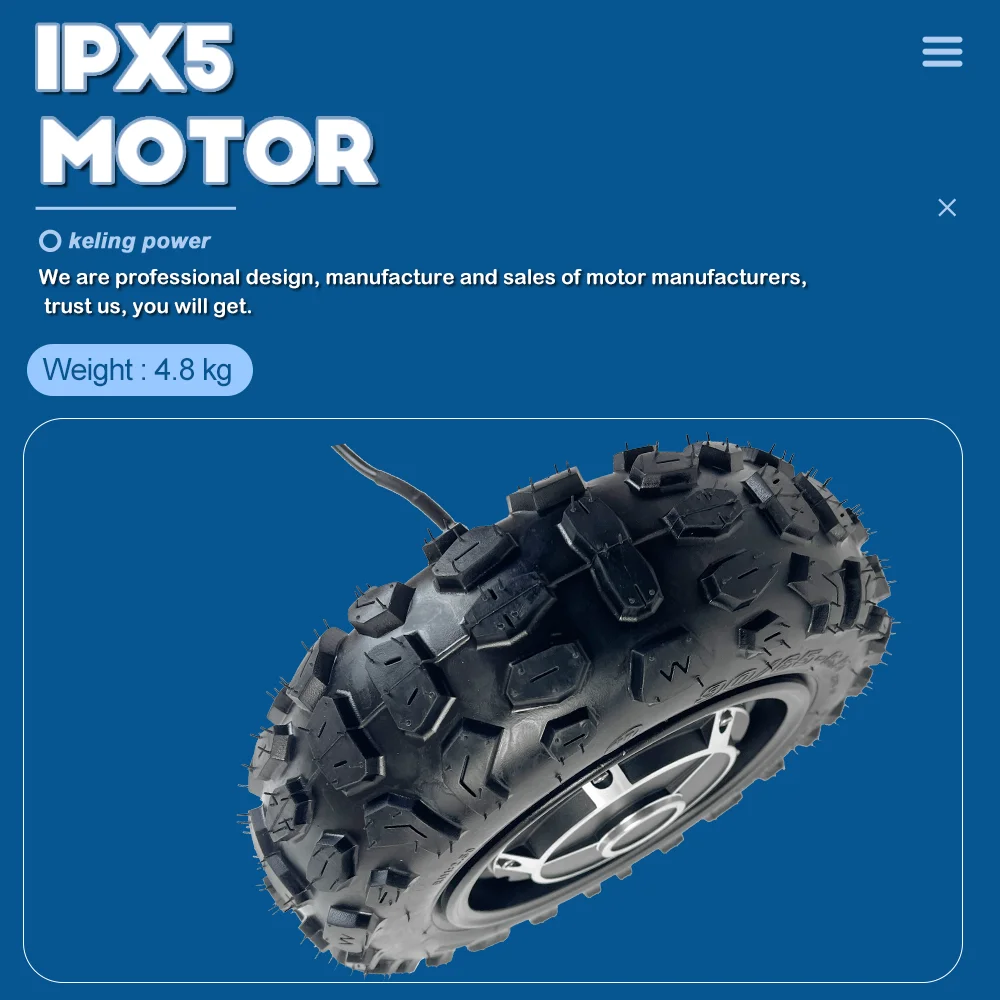 Hot selling 36v 48v 60V skateboard 1500W 11 inch electric dc brushless gearless hub motor for scooter