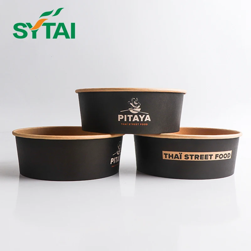 Disposable Eco-friendly Personalized Kraft Paper Salad Bowl