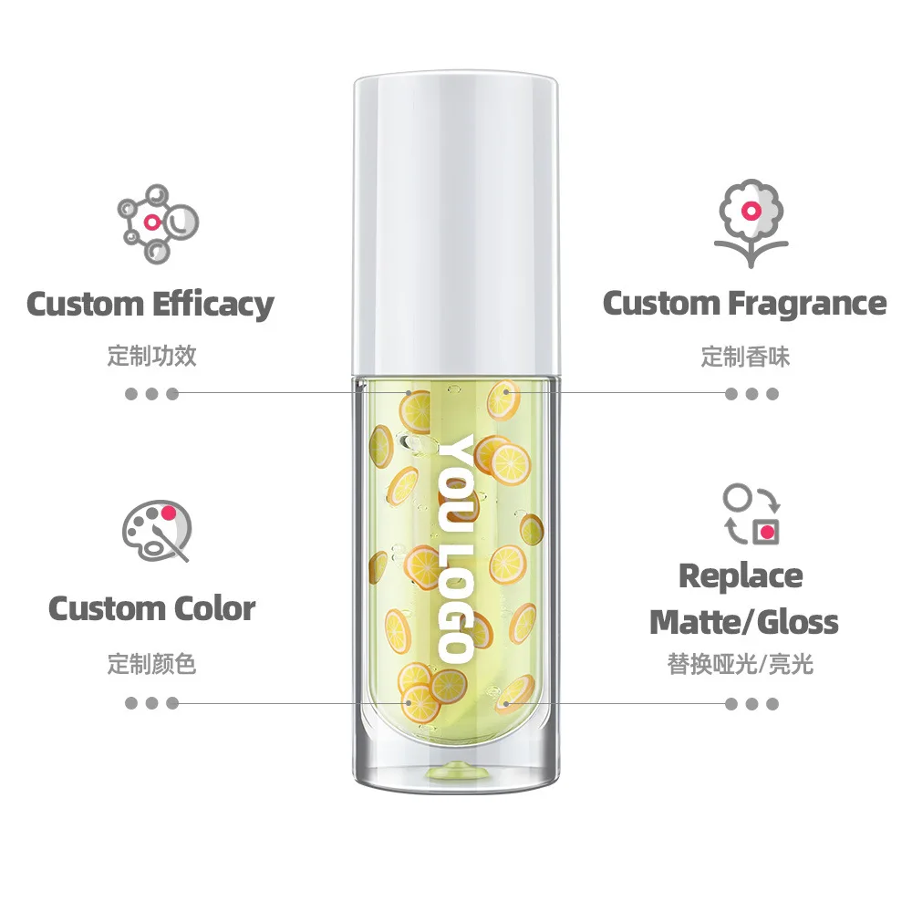 Cosmetics Magic Color Change Lip Oil Colorful Lip Gloss Oil Color Fruit Kids Lipgloss Luxury OEM Vegan Lipgloss