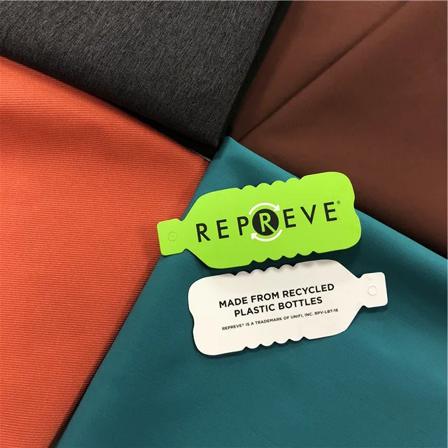 Eco-friendly GRS recycle polyester RPET 290T taffeta PA PU Coating waterproof Fabric