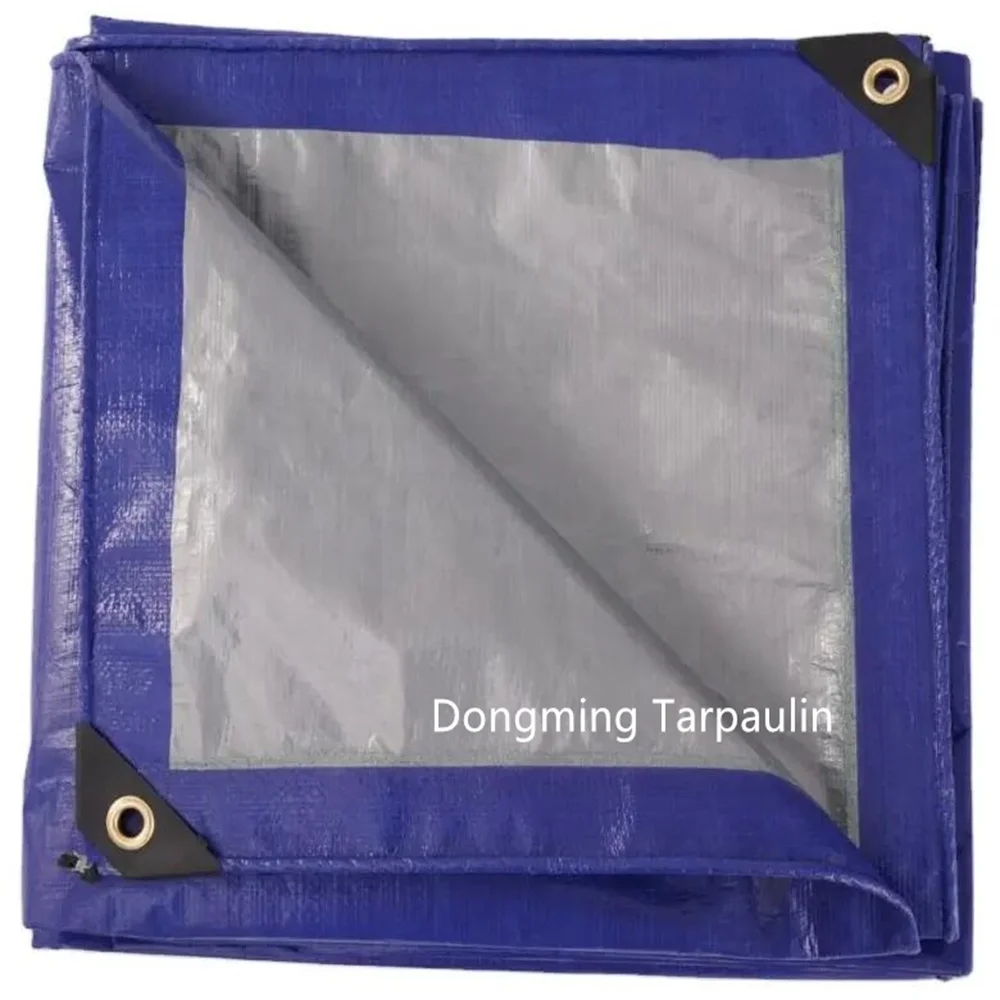 160gsm Blue Tarp Waterproof PE tarpaulin 12x14 Feet Medium Heavy Duty All Purpose Poly Tarps Cover tarpaulins