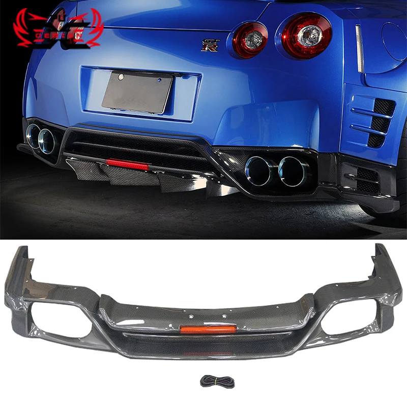 Top Secret Style Carbon Fiber Car Rear Diffuser For Nissan GTR R35 2008-2016