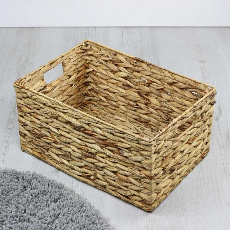 Natural seaweed woven potted rattan plant cover pot can be folded kitchen storage basket indoor and outdoor