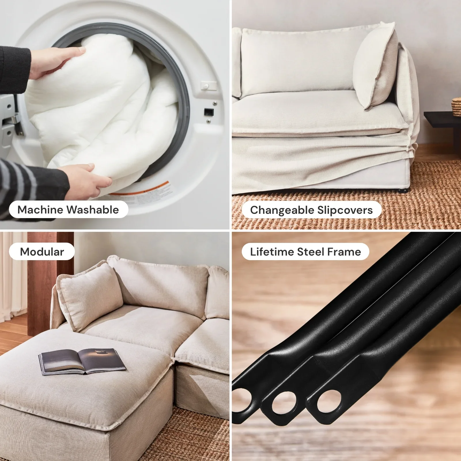 Amber Neutral Performance Fabric Ottoman Versatile for Hotels Apartments Schools Hospitals Warehouses Malls Entrances Workshops