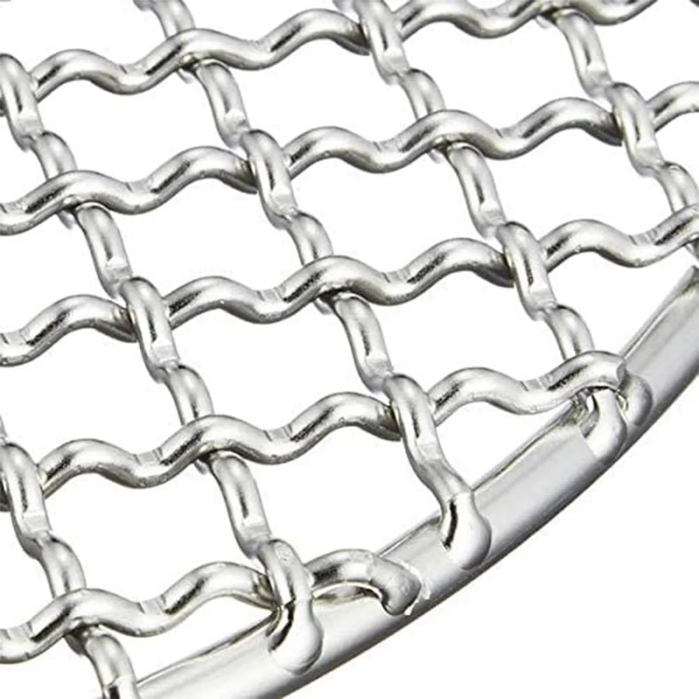 Korea Japan Portable Stainless Steel 304 round Barbecue Grill Grate Net Waterproof Metal BBQ Mesh for Cooking & Baking