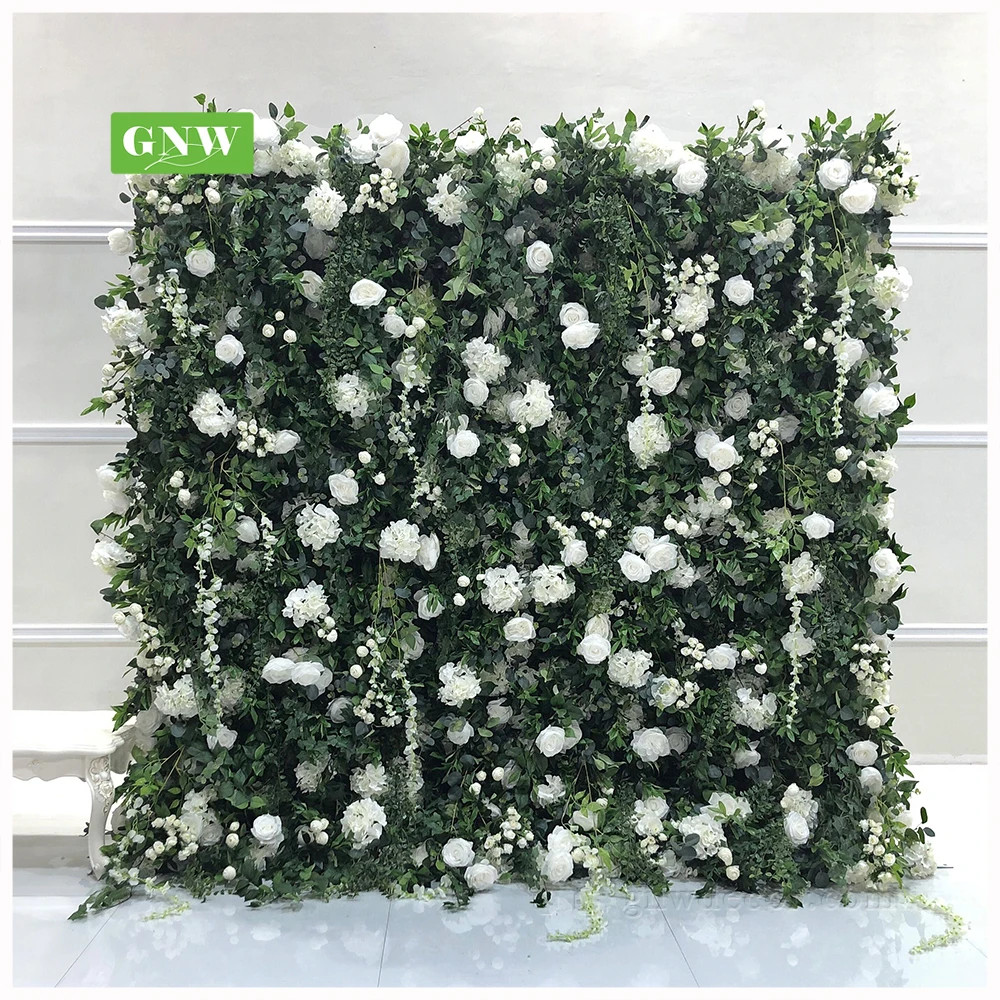 GNW Green plants artificial flower wall for wedding background