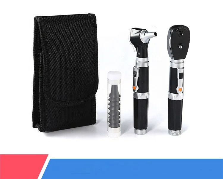 Guaranteed Quality Proper Price Medical Mini Fiber Optic Otoscope Ophthalmoscope Diagnostic Review Set