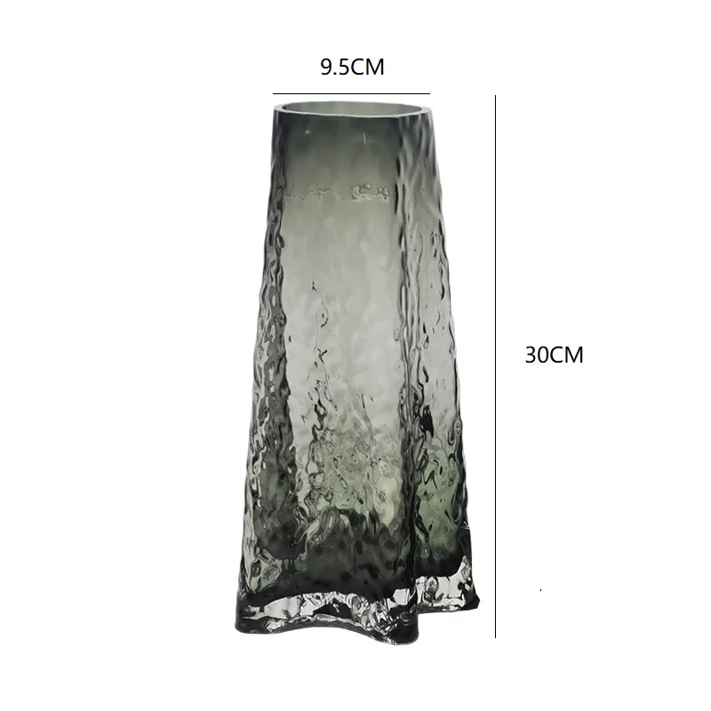 Modern  creative grey starfish tree pattern glass vase desktop water rose lily living room flower arrangement ornaments