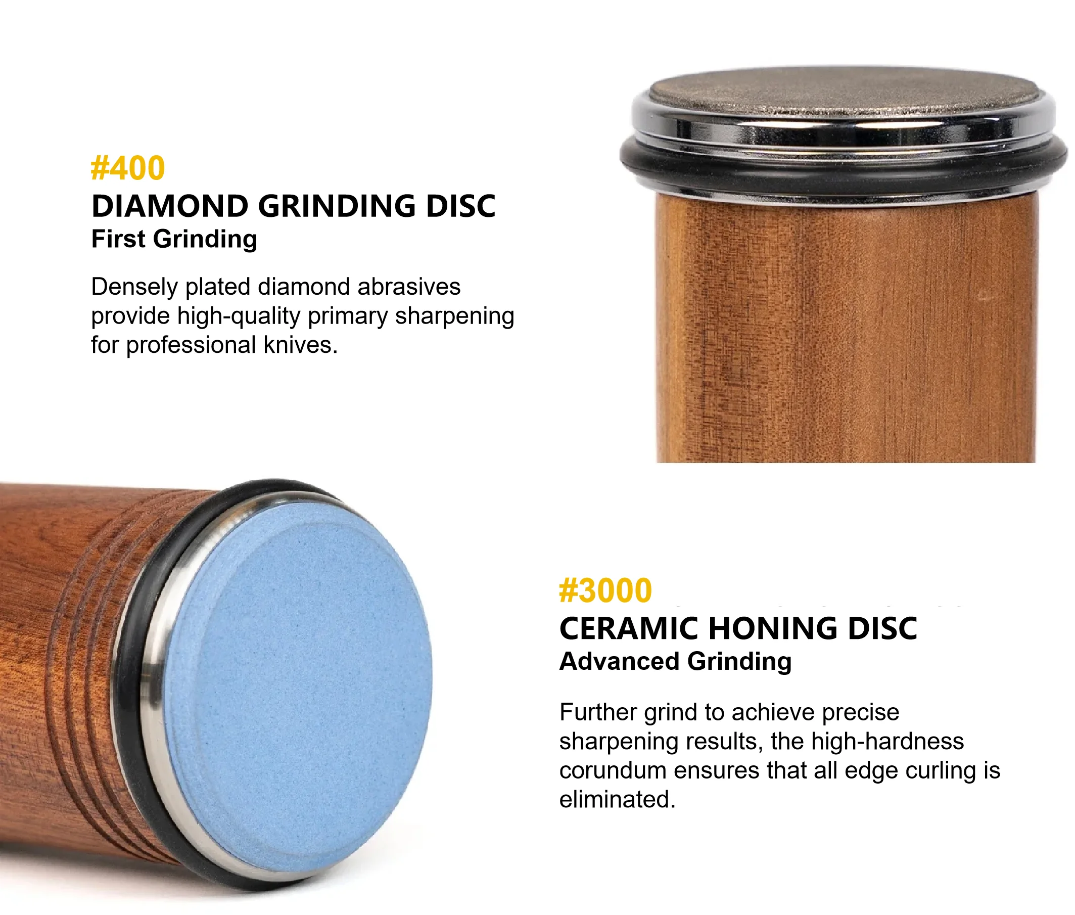 Handheld Diamond & Whetstone Rolling Magnetic Knife Sharpener With Base for Coarse and Fine Sharpening knife sharpener