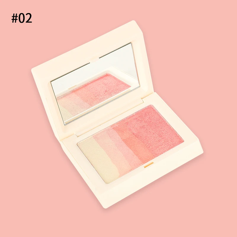 Mixing Color Pressed Powder Private Label Makeup Blush Highlighter Long Lasting Waterproof Cheek Blusher Powder