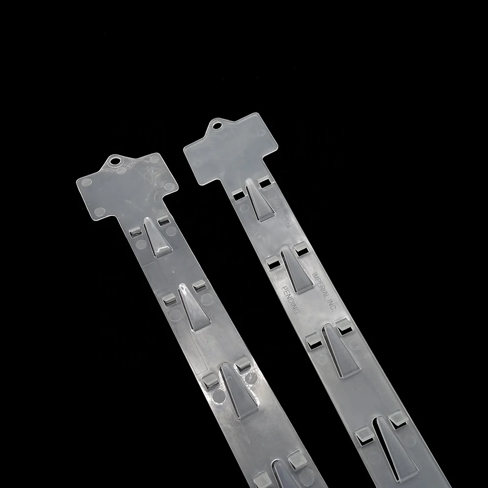 retial plastic hanging display clip strips for supermarket hang strip clip for retail PP supermarket