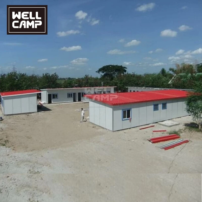 Структура легко собрать сборный-проектированные сборные дома Горячая продажа стальный 4 комнаты каркасные дома сэндвич-панель с наполнителем дома Спальня T-9